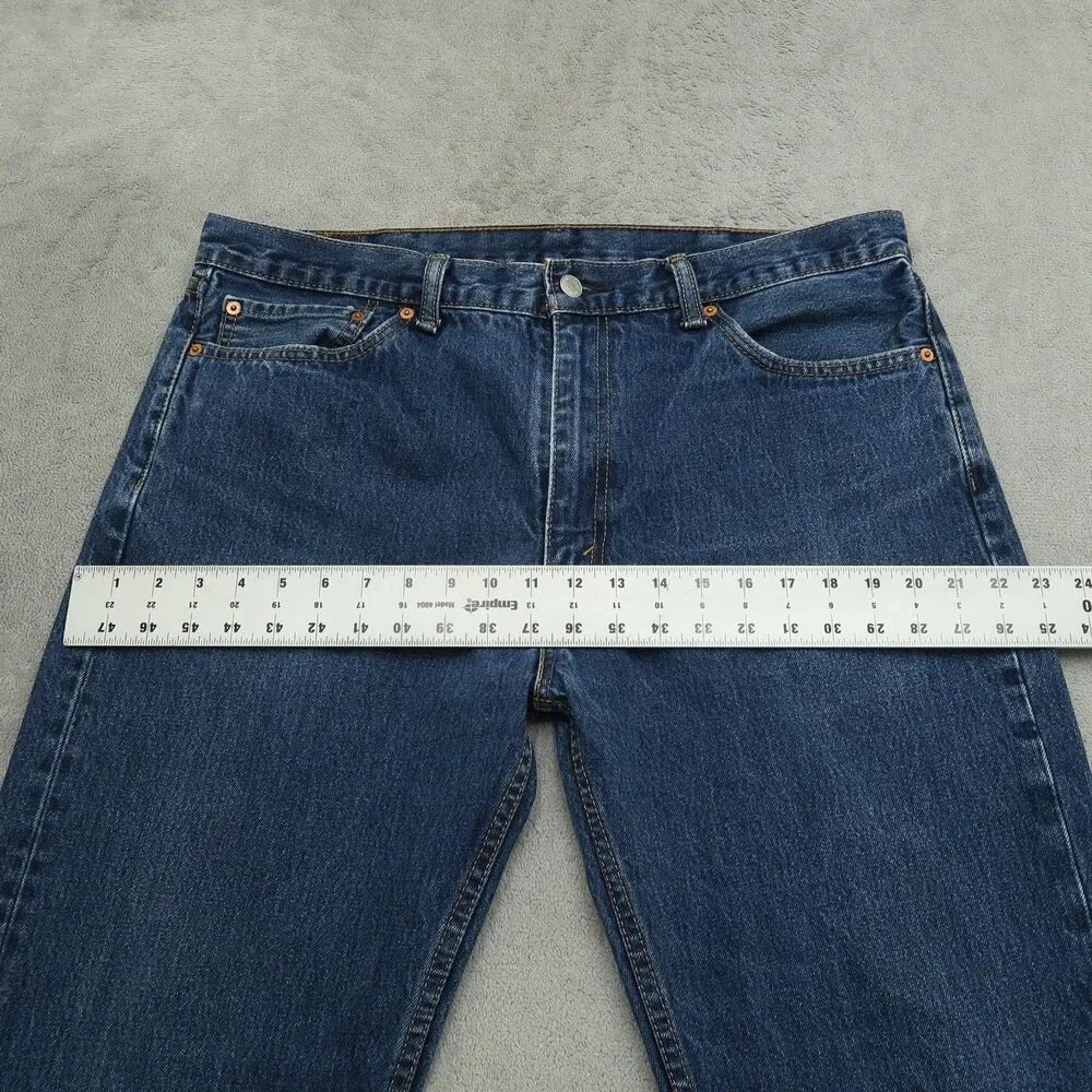 Levi's 505 Jeans Mens Size 38x34 Blue Regular Straight 100% Cotton Denim